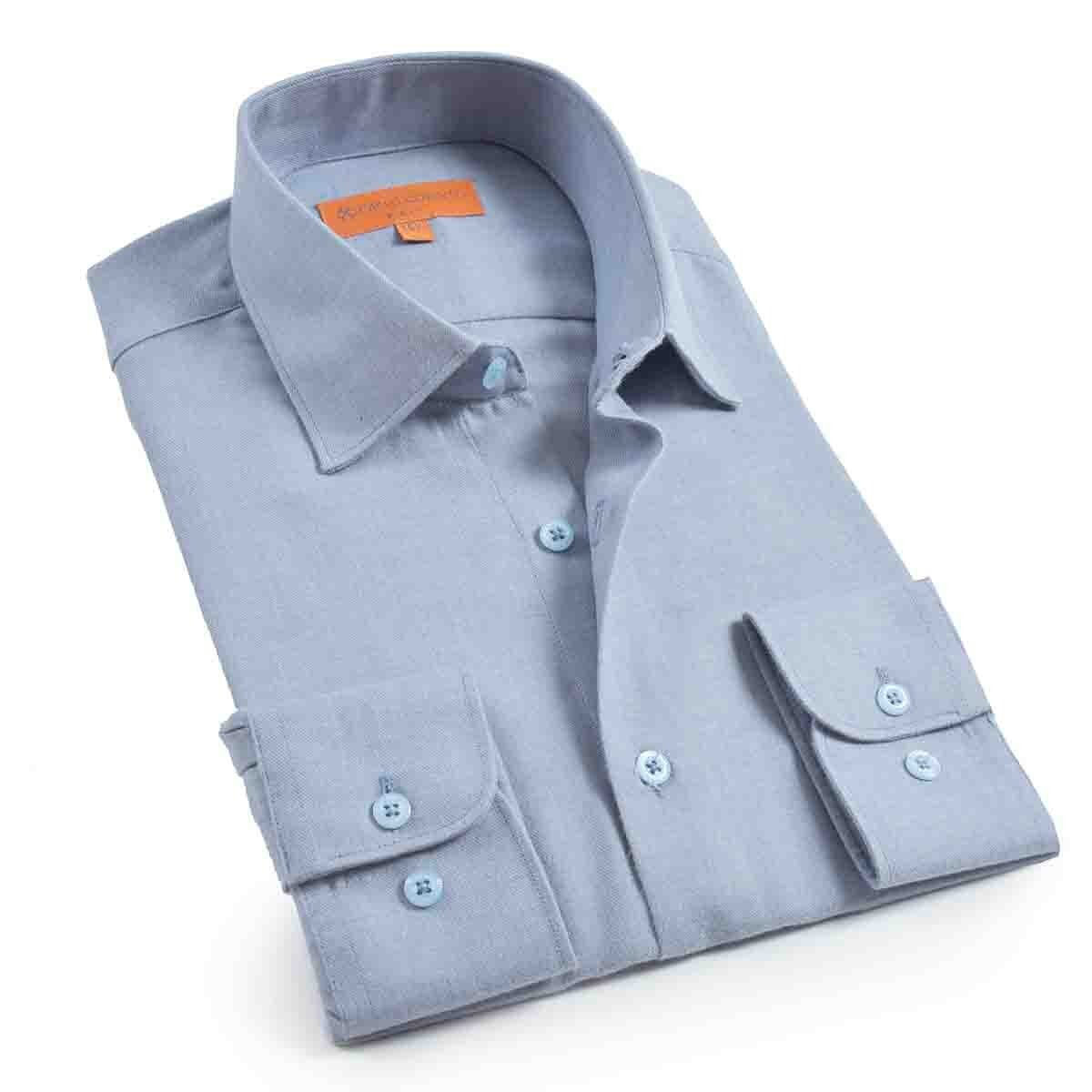 Camisa de Vestir Azul Claro Slim Fit Carlo Corinto para Caballero