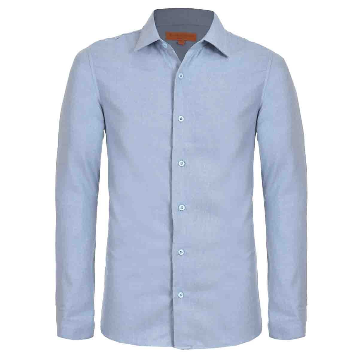 Camisa de Vestir Azul Claro Slim Fit Carlo Corinto para Caballero