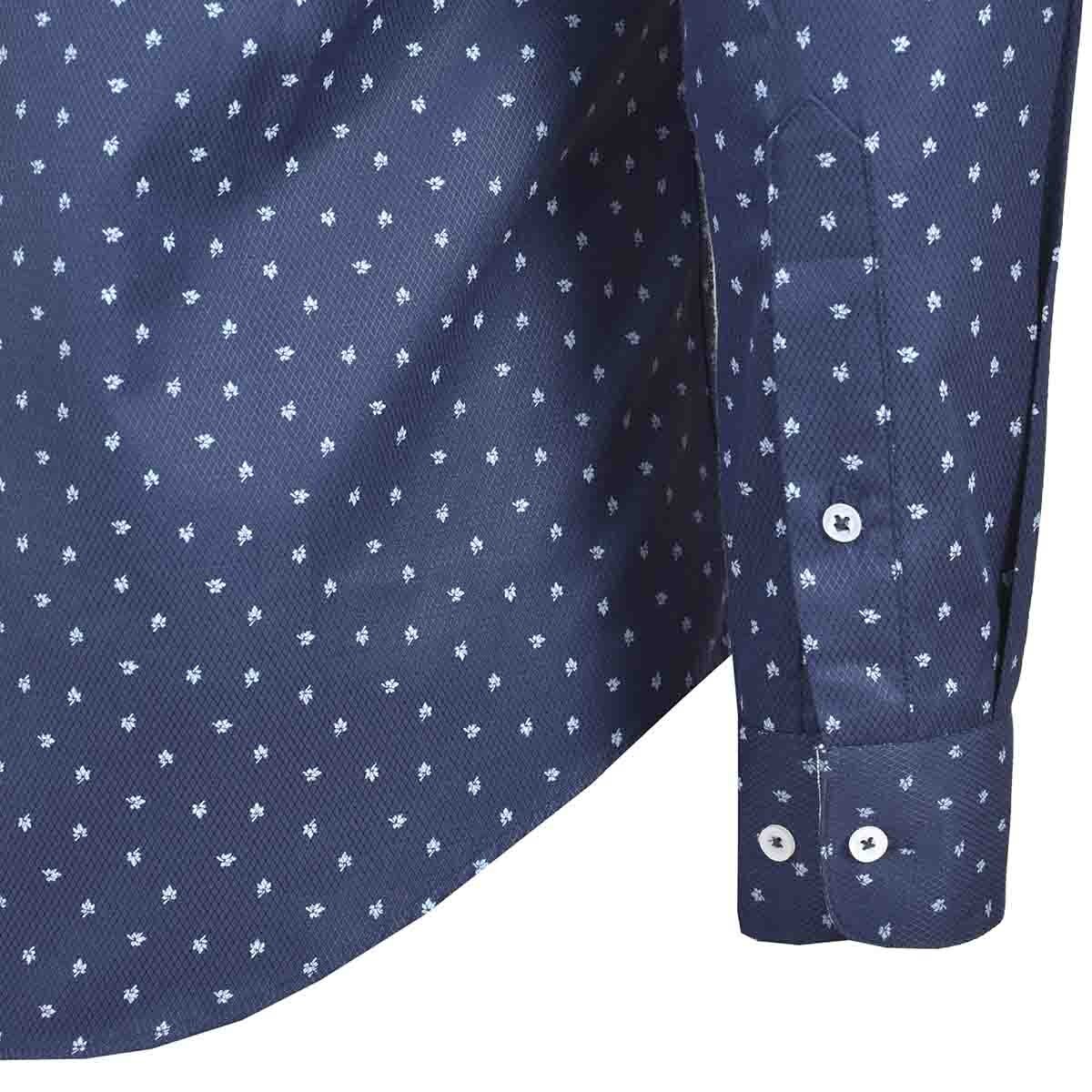 Camisa Casual Azul Manga Larga Regular Carlo Corinto
