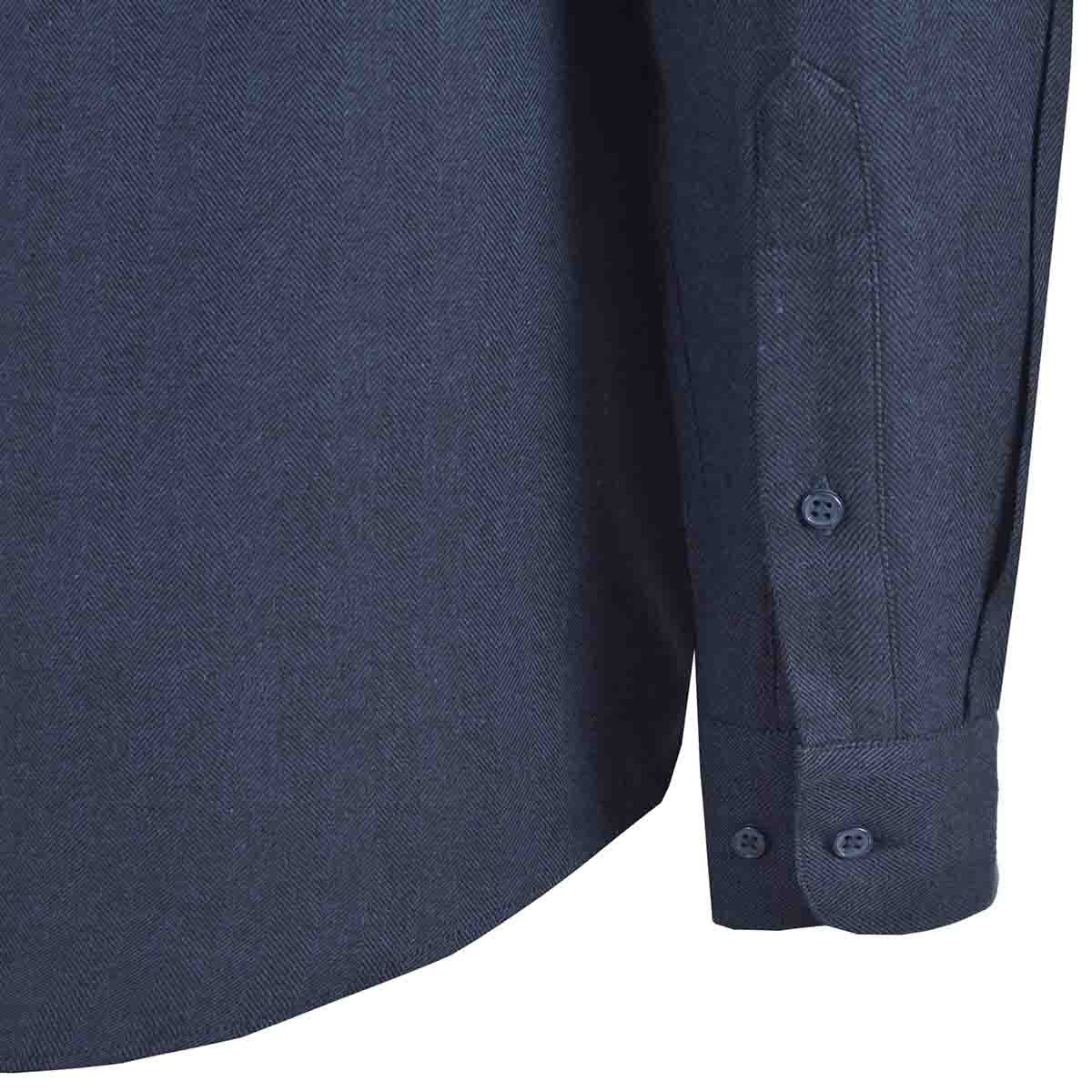 Camisa Casual Azul Manga Larga Regular Carlo Corinto