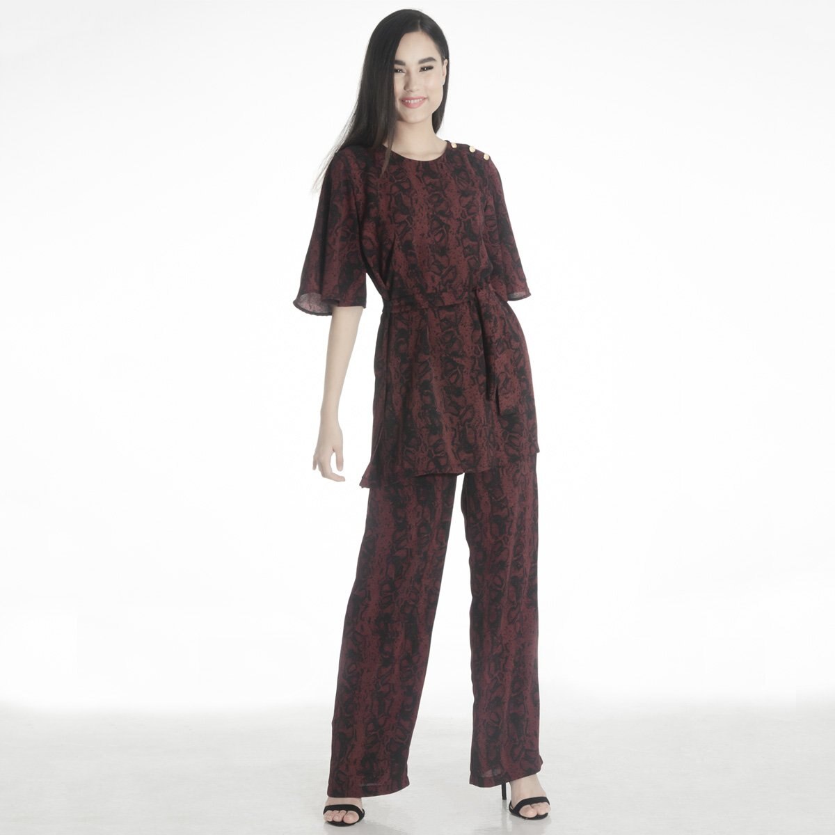 Pantalon con Estampado de Serpiente Sbh By Sarah Bustani para Dama