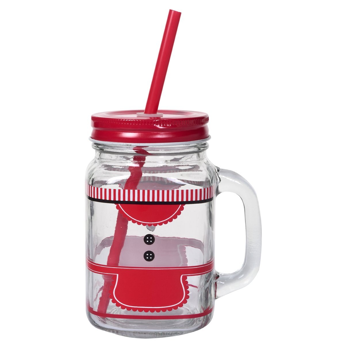 Frasco con Tapa 8 X 8 X 13.5Cm Navideño Noritex