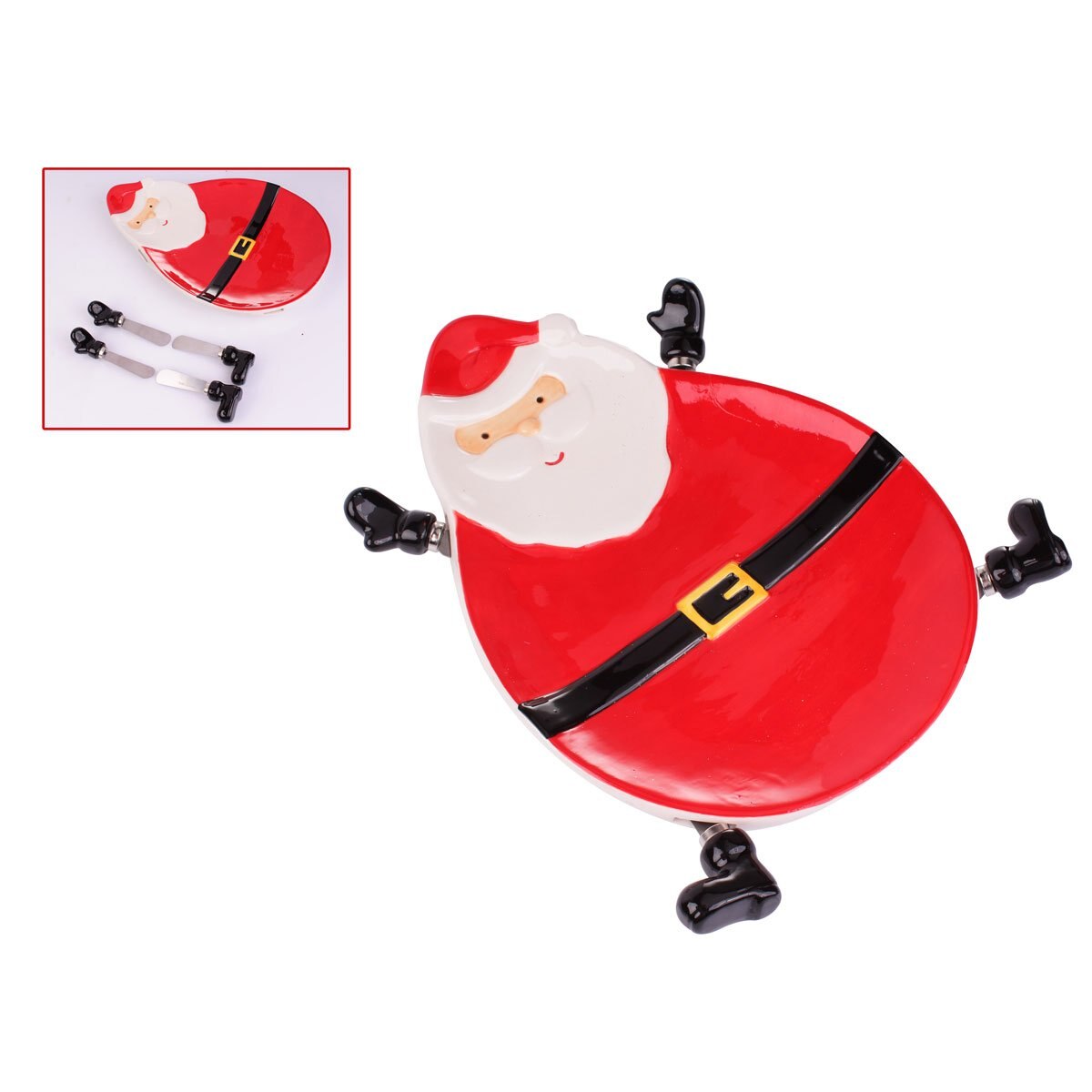 Juego Bandeja con Espátula Navideño 5 Piezas 29 X 2 Noritex