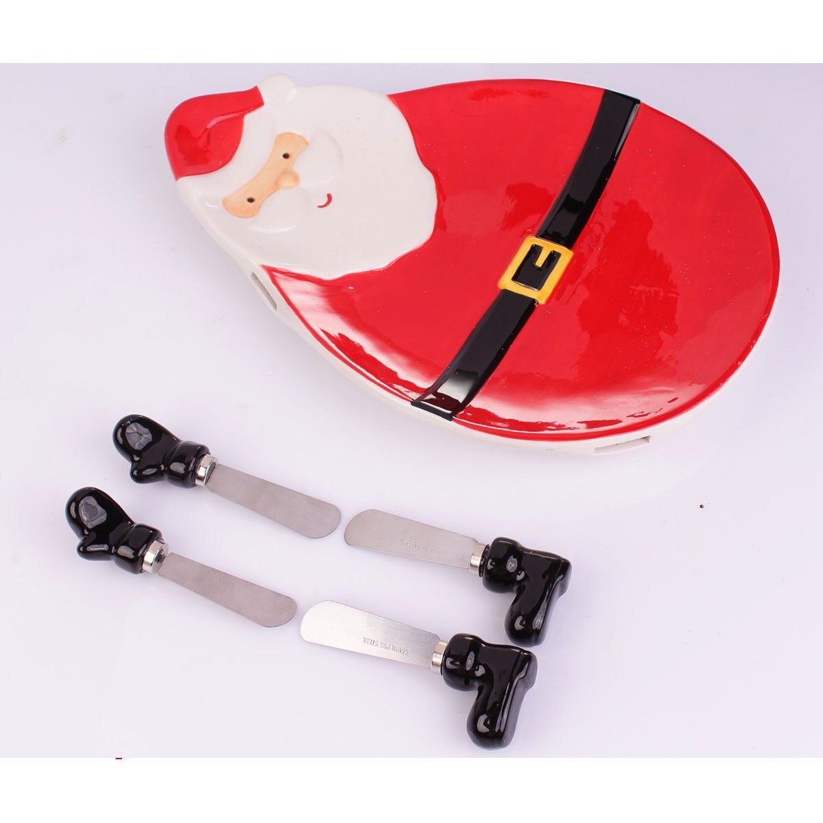 Juego Bandeja con Espátula Navideño 5 Piezas 29 X 2 Noritex