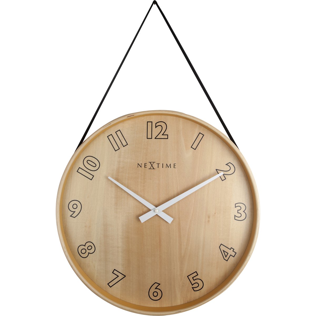 Reloj de Pared 40 X 4.8 Cm Madera Negro Loop Big Nextime