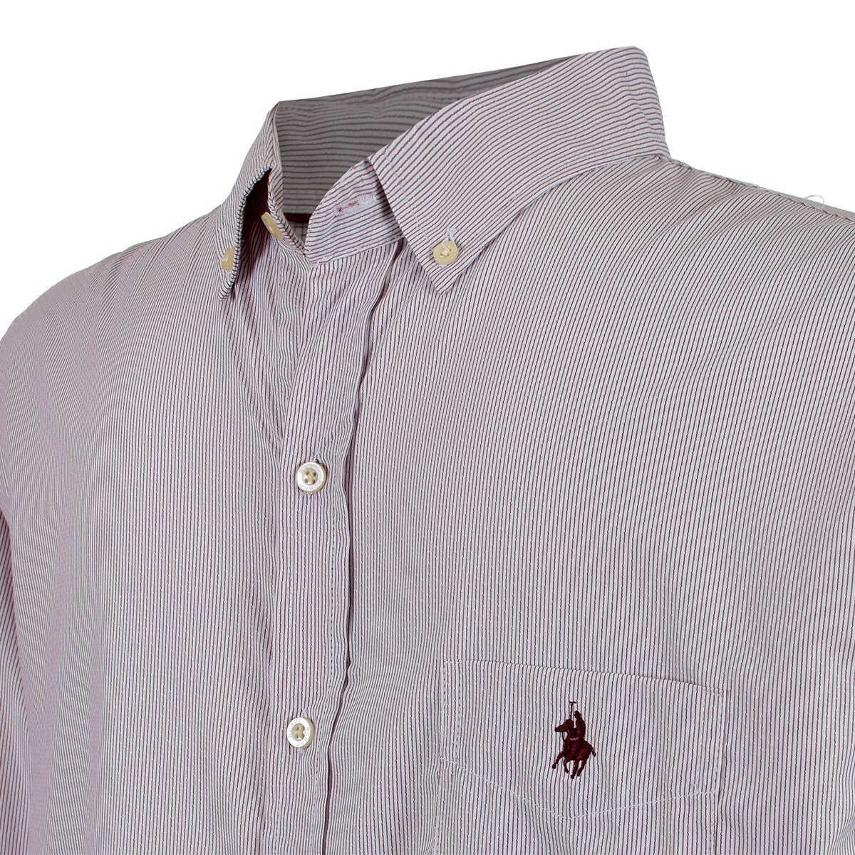 Camisa Manga Larga Raya Vino Polo Club
