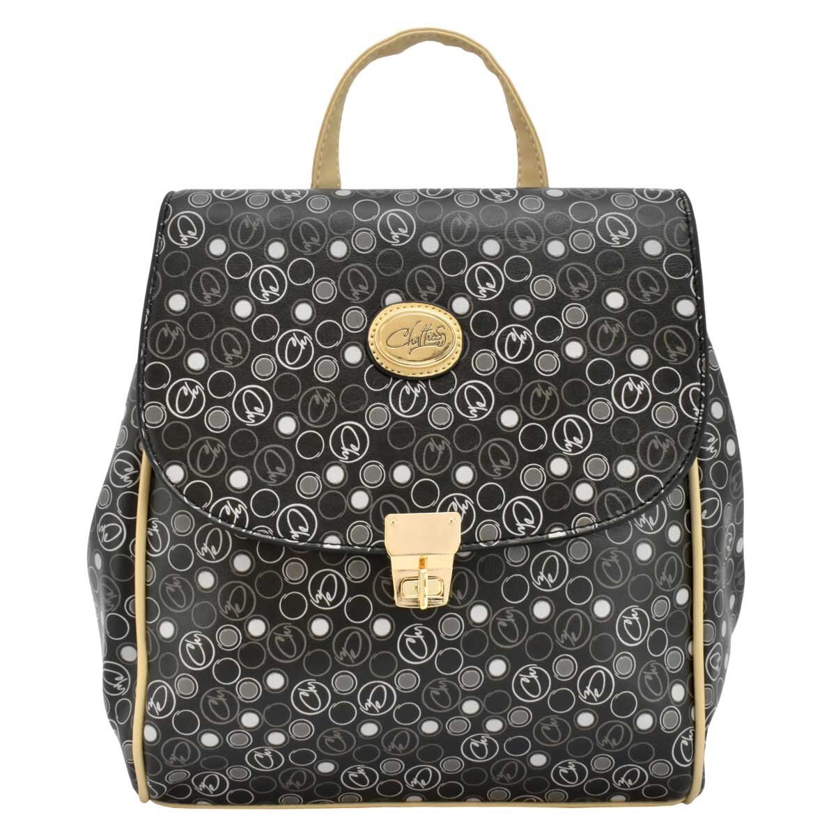 Bolsa Backpack Negro Monograma Chatties