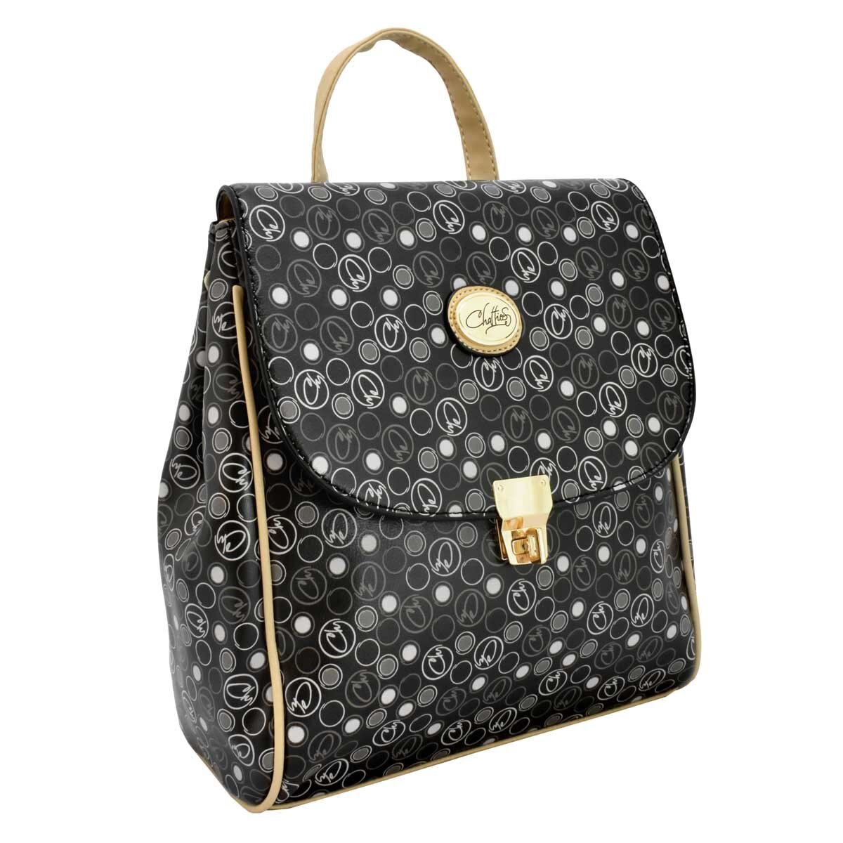 Bolsa Backpack Negro Monograma Chatties