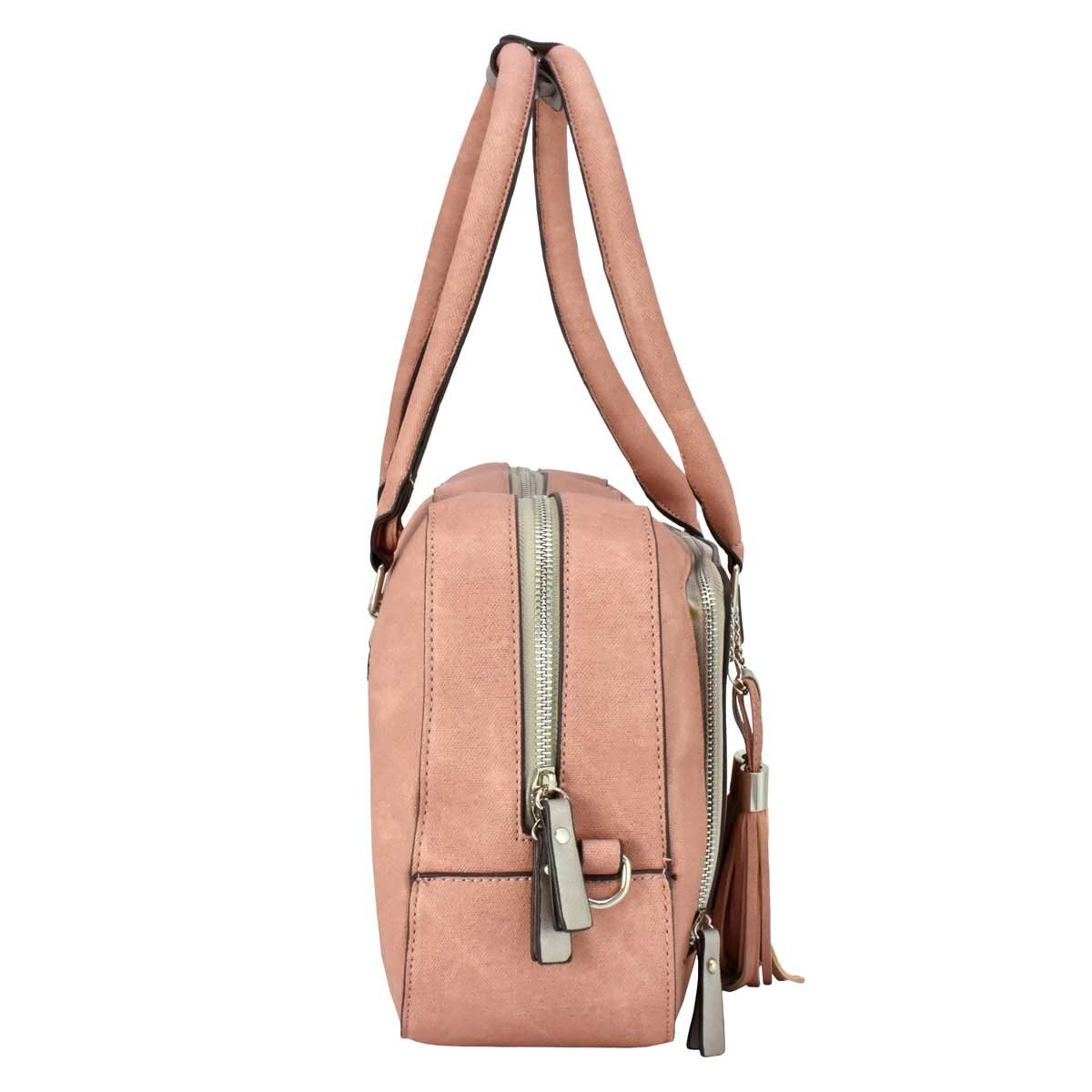 Bolsa Satchel Rosa con Moño Y Tasel Ted Lapidus