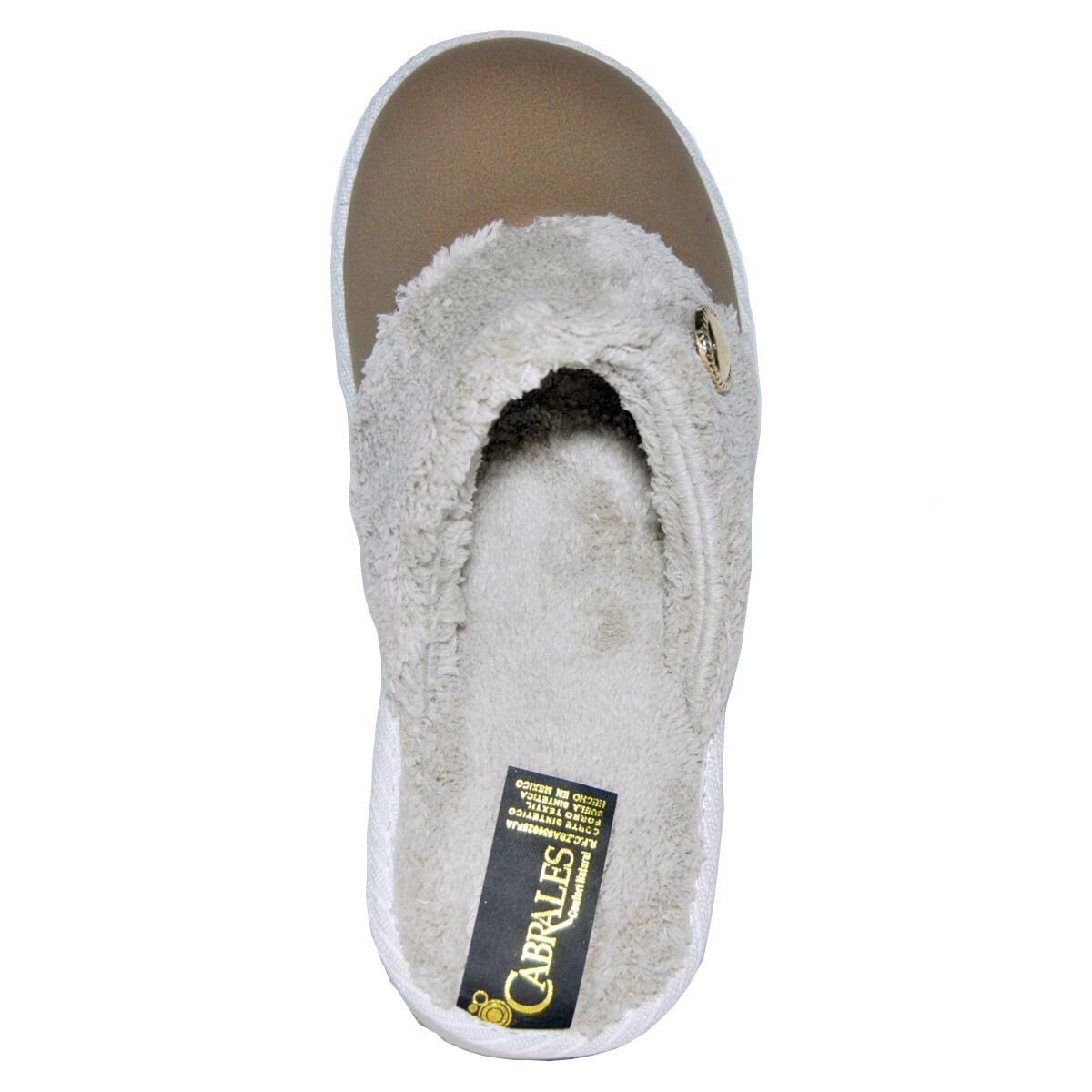 Pantufla Destalonada con Broche Forro Peluche Cabrales