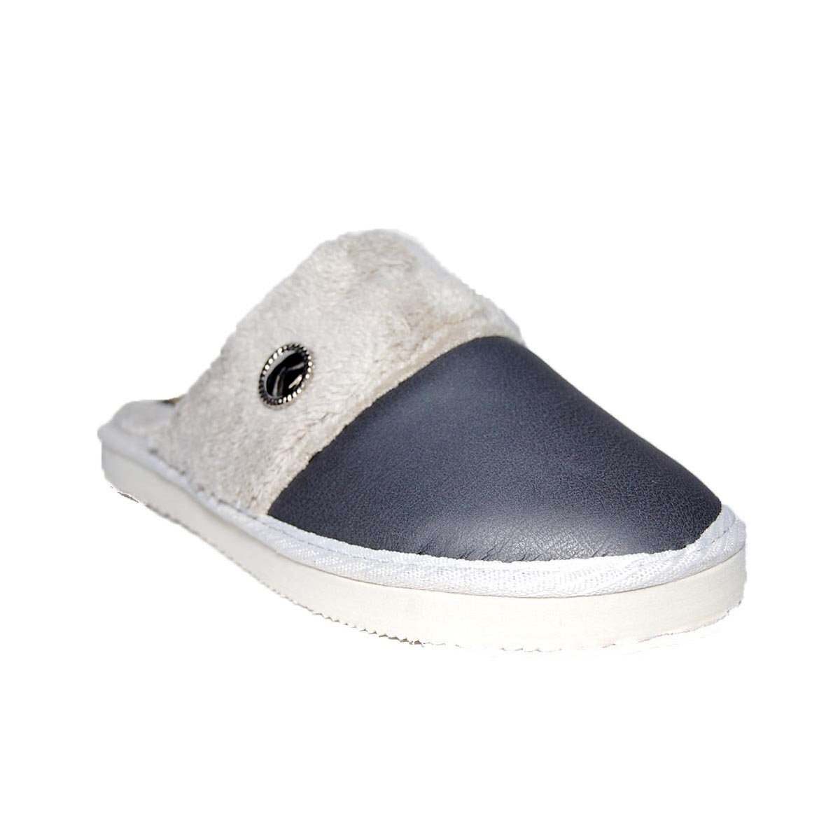 Pantufla Destalonada con Broche Forro Peluche Cabrales