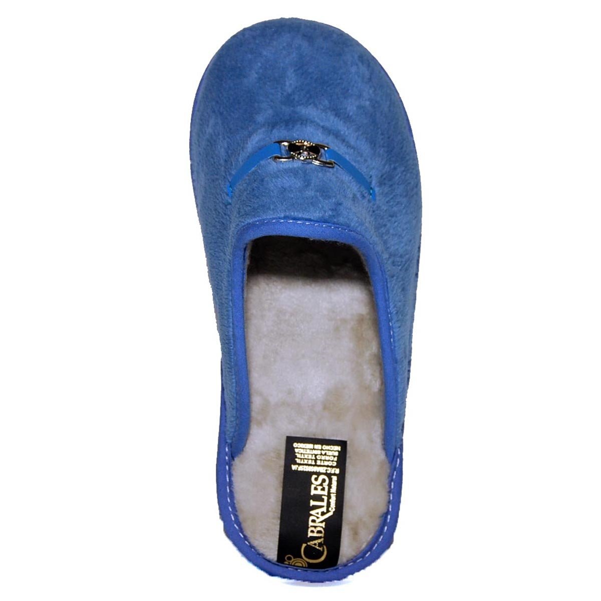 Pantufla con Aplicación de Moño Planta de Peluche Cabrales