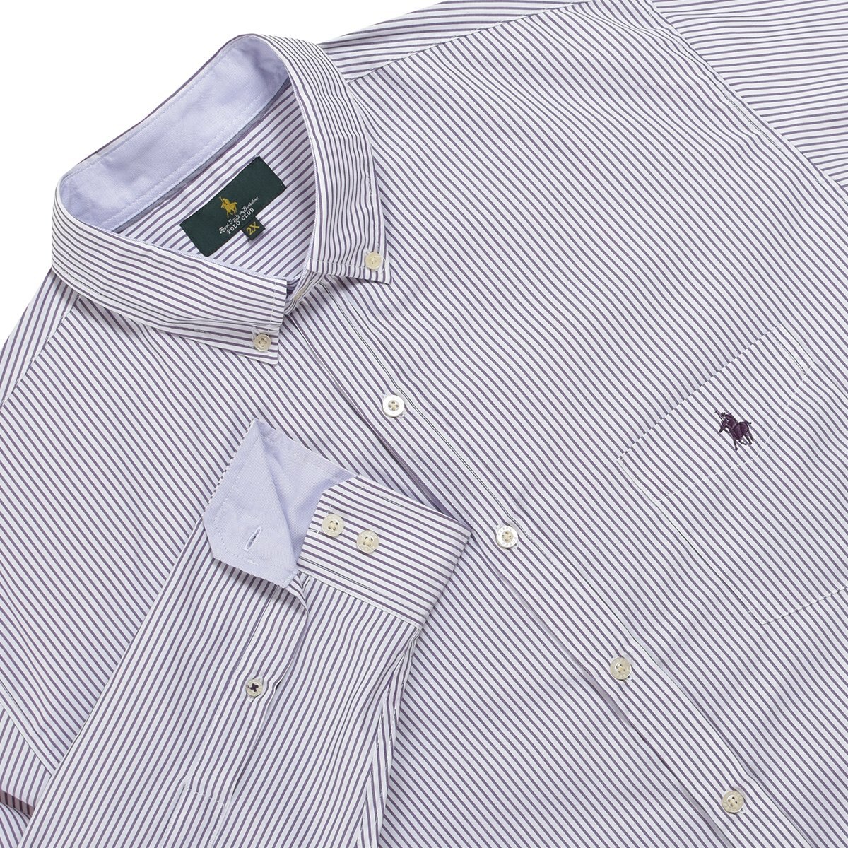 Camisa Manga Larga Raya Lila Polo Club