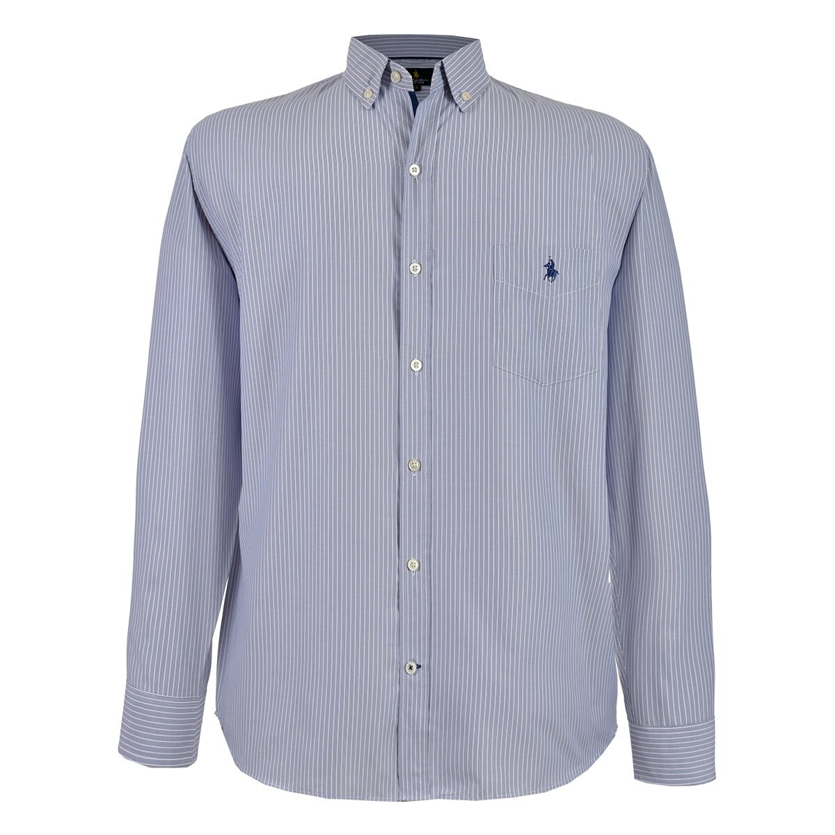 Camisa Manga Larga Raya Azul Polo Club para Caballero
