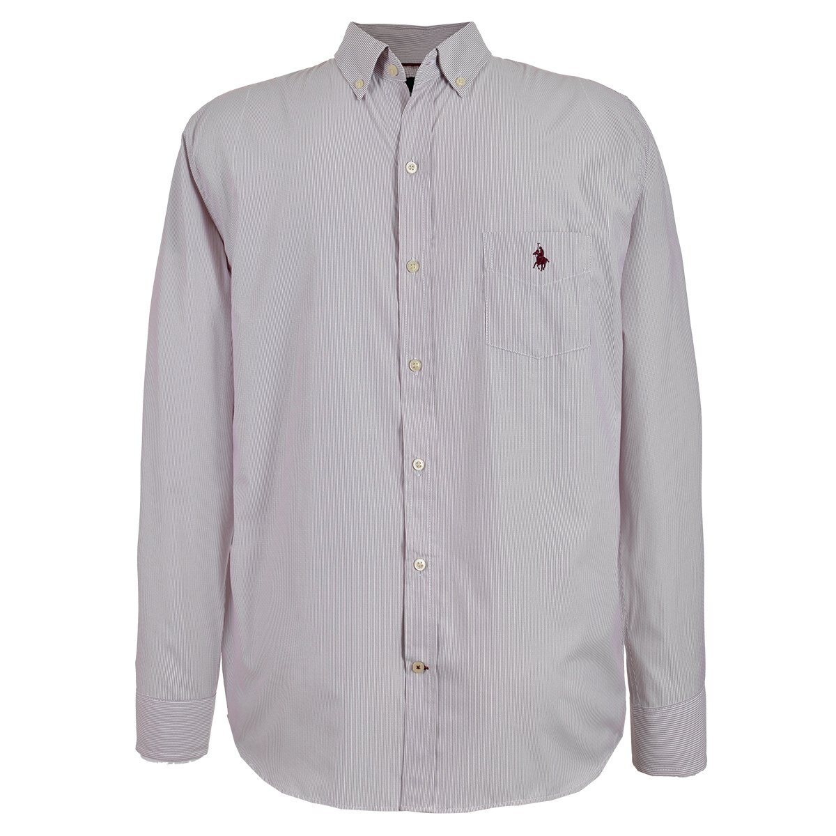 Camisa Manga Larga Raya Vino Polo Club
