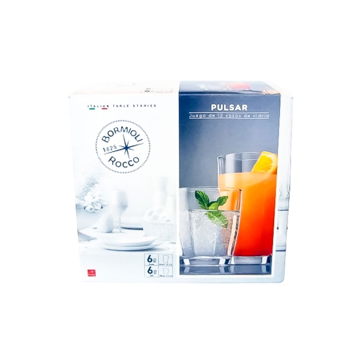 Juego de 12 Vasos Pulsar 6 Cooler + 6 Old Fashion Bormio Di Rocco