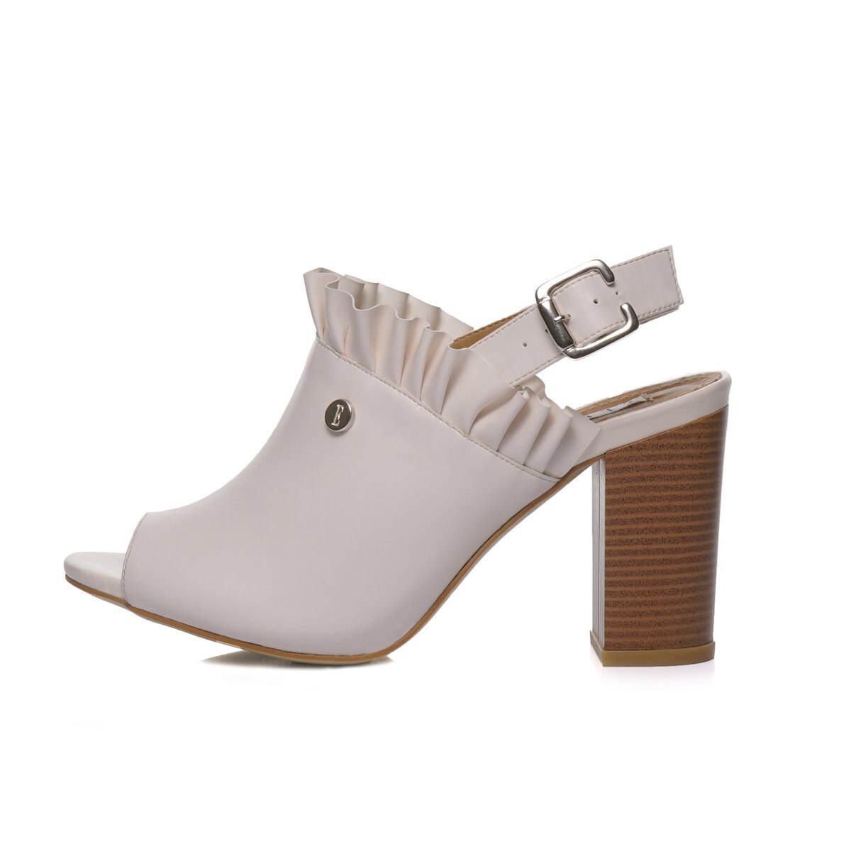 Shootie Color Hueso con Olanes Elle