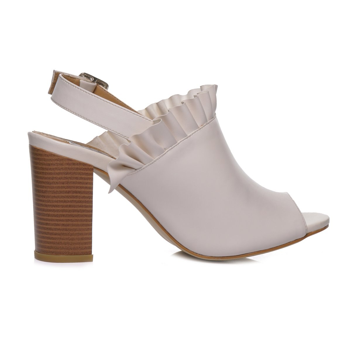 Shootie Color Hueso con Olanes Elle