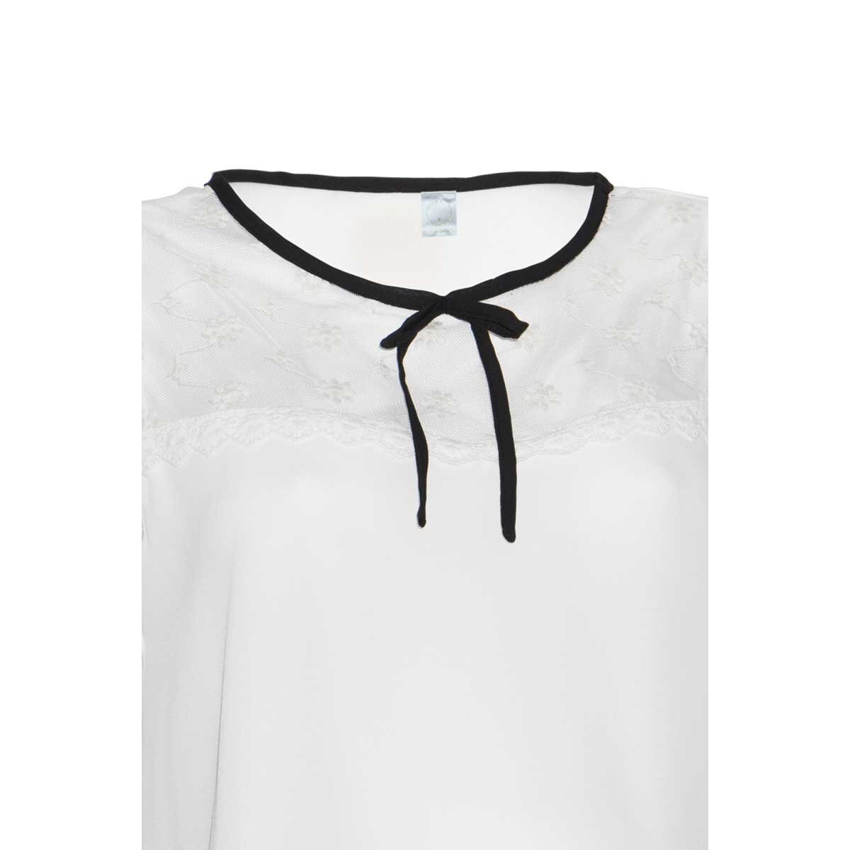 Blusa para Dama con Cinta en Contraste Nine To Go
