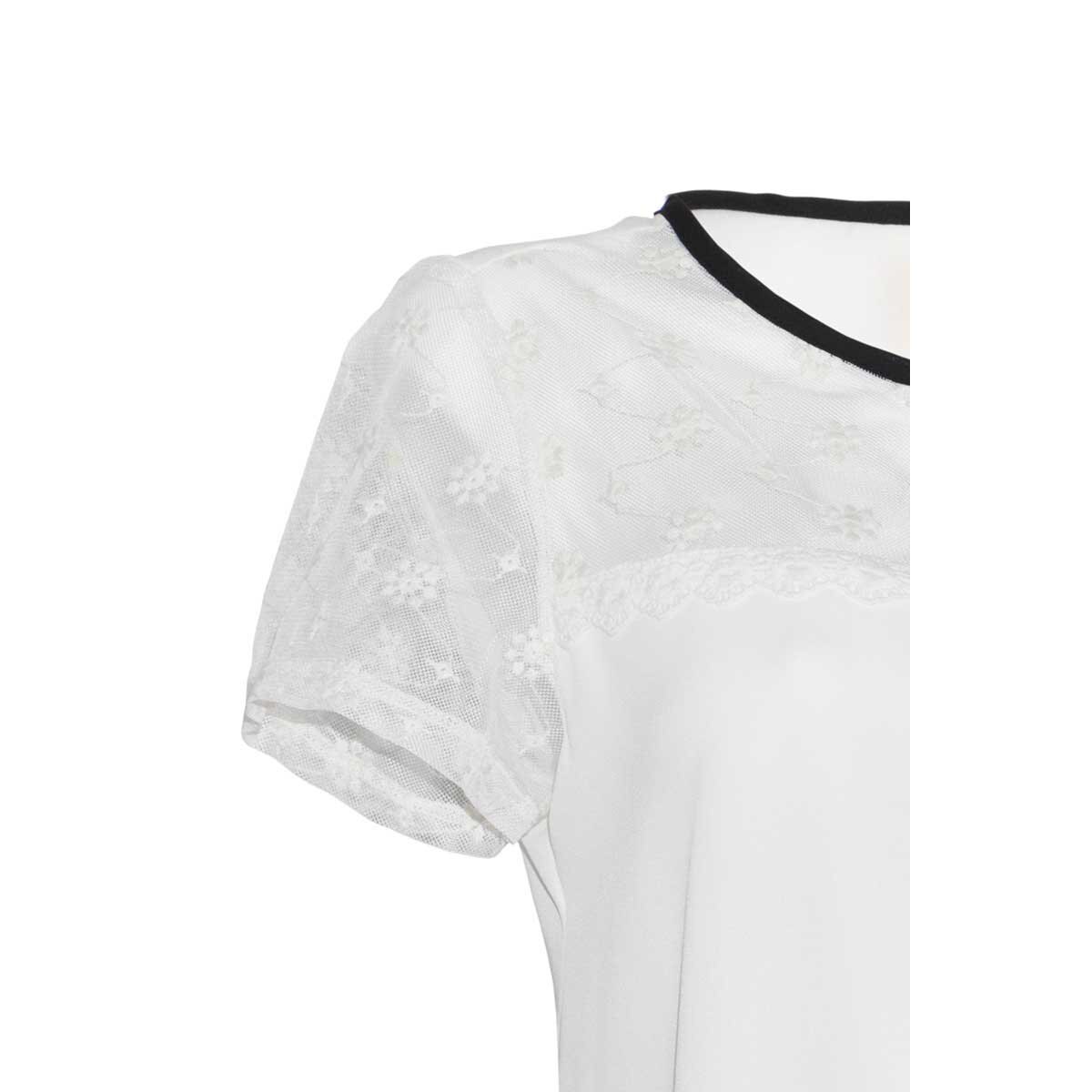 Blusa para Dama con Cinta en Contraste Nine To Go