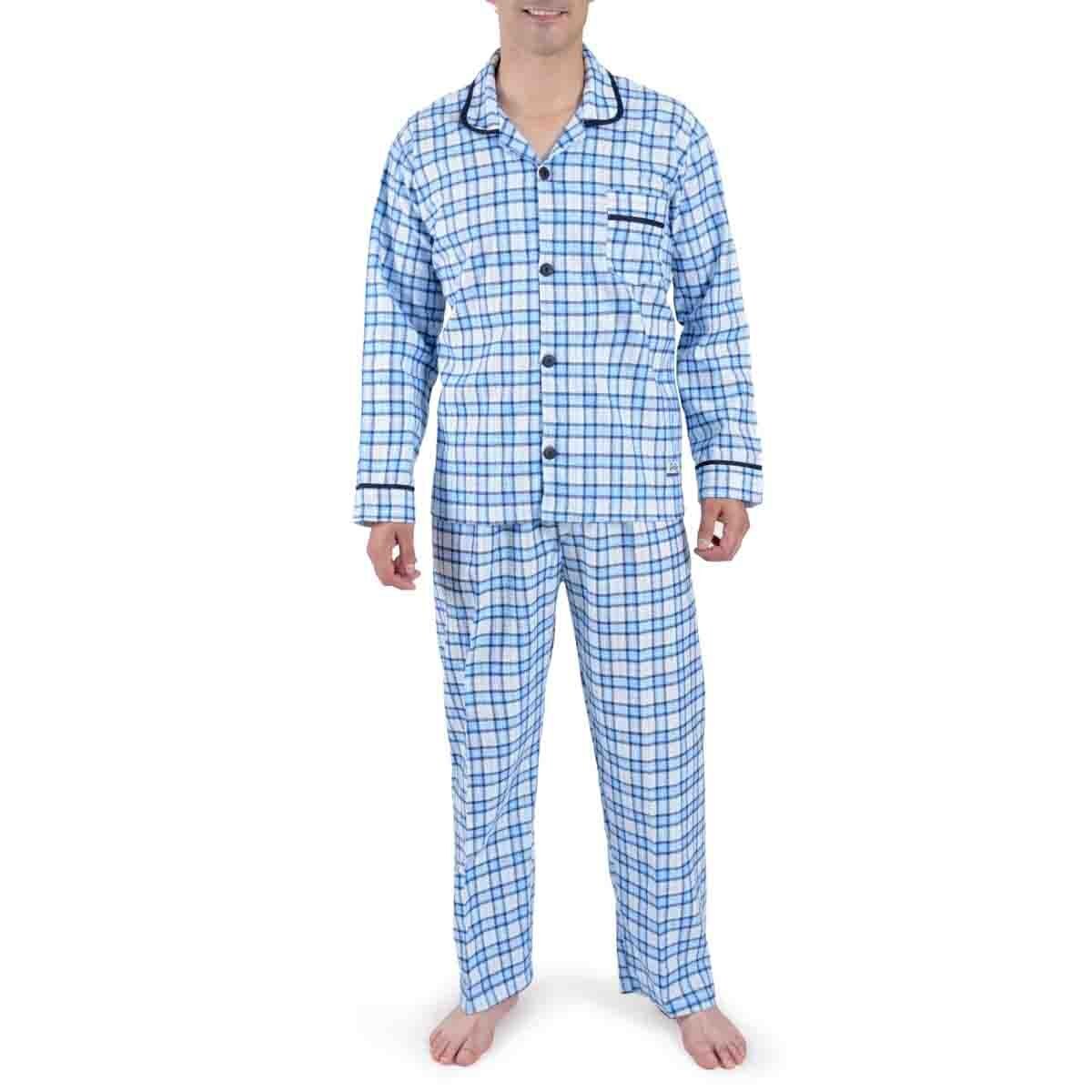 Pijama Manga Larga Azul con Pantalón Largo Star West