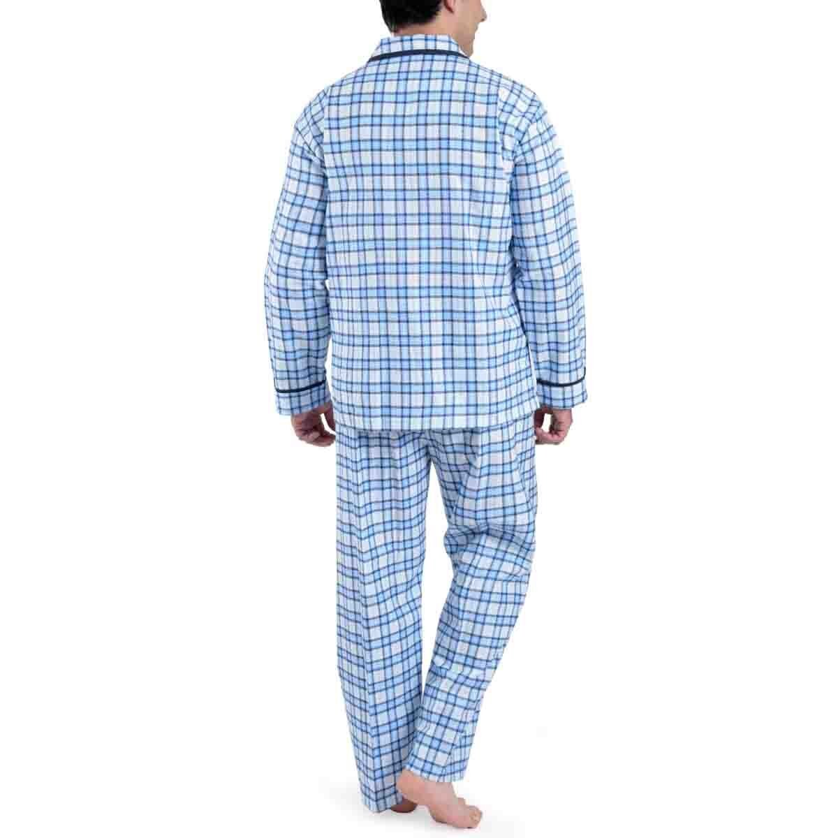 Pijama Manga Larga Azul con Pantalón Largo Star West