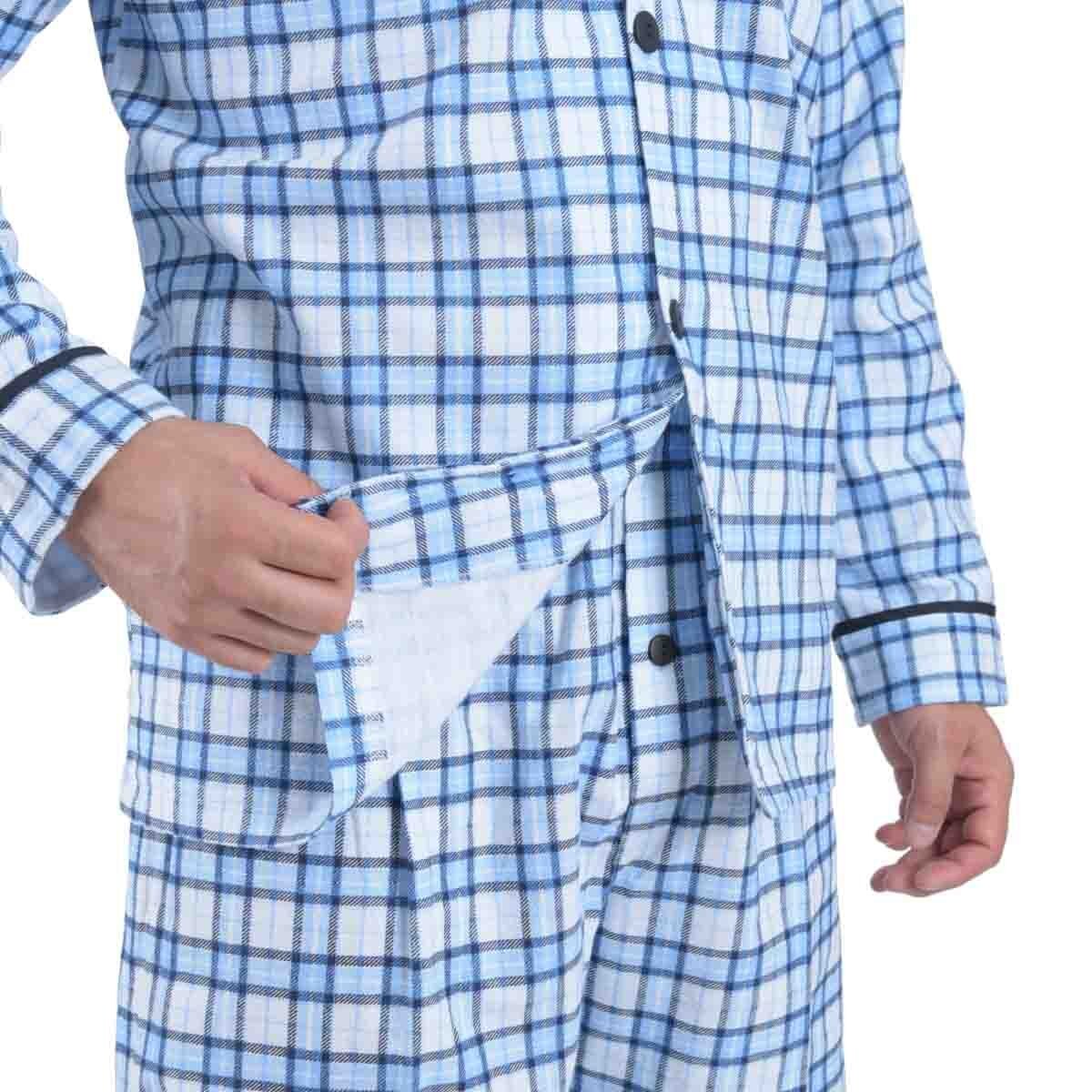 Pijama Manga Larga Azul con Pantalón Largo Star West
