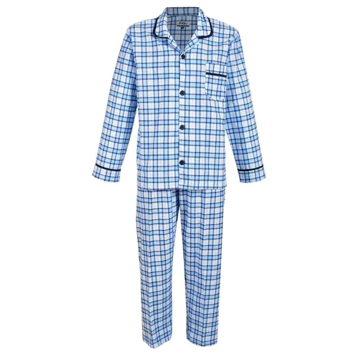 Pijama Manga Larga Azul con Pantalón Largo Star West