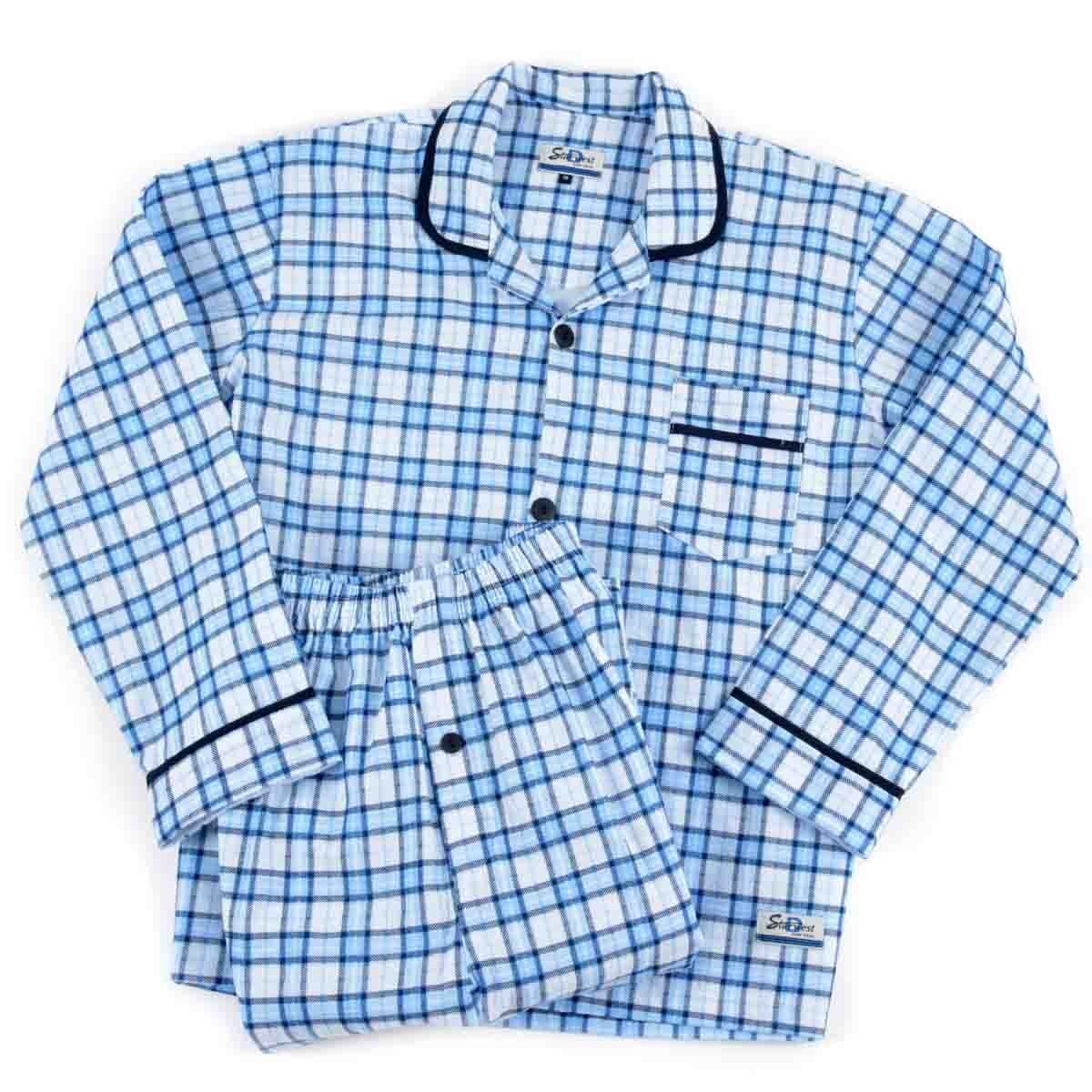Pijama Manga Larga Azul con Pantalón Largo Star West