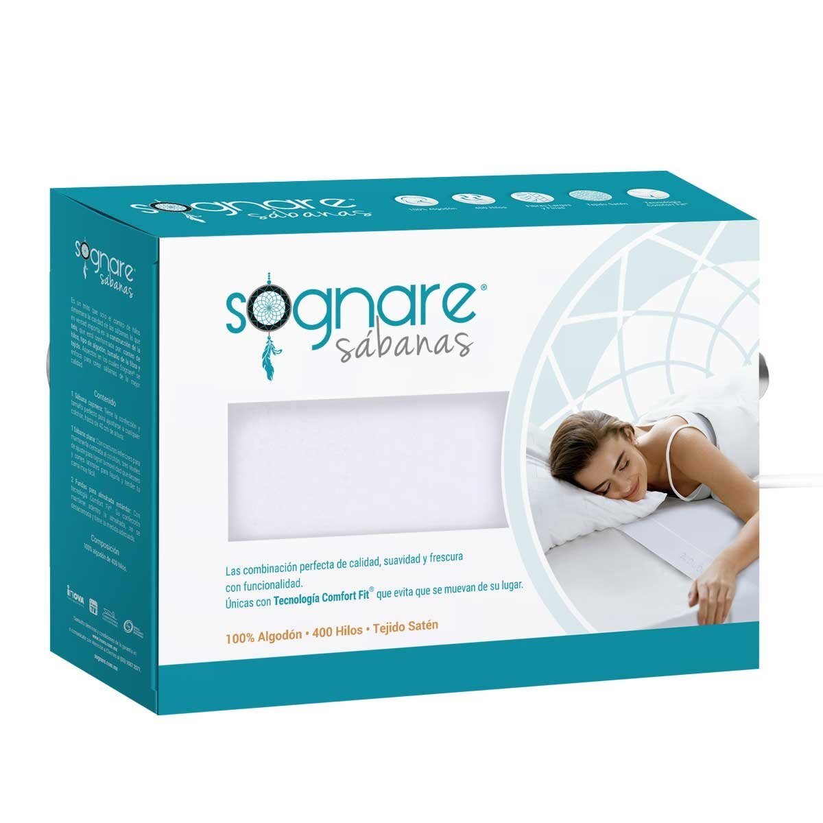 Set de Sábanas Sognare Queen Blanco Inova
