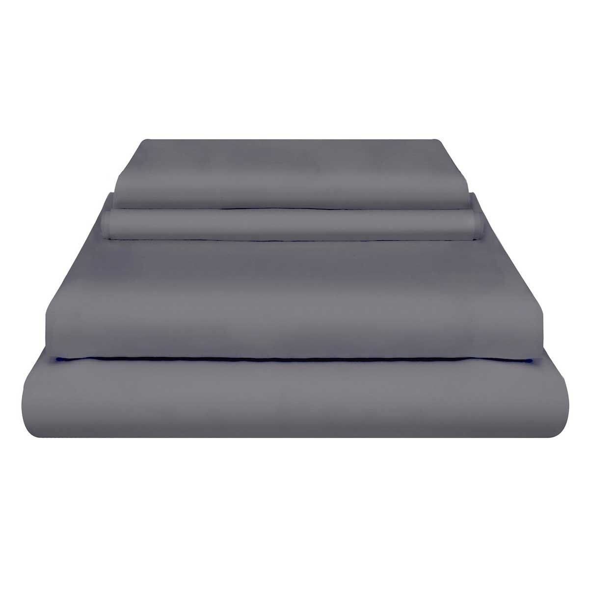 Set de Sábanas Sognare Matrimonial Gris Inova