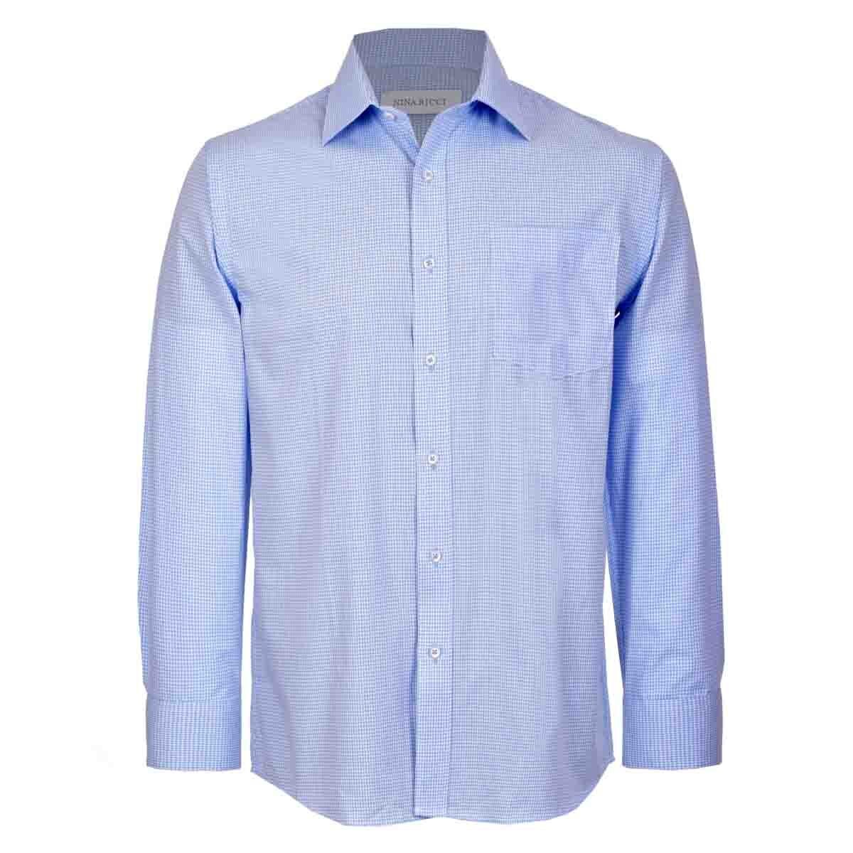 Camisa de Vestir Regular Azul Combinado Nina Ricci