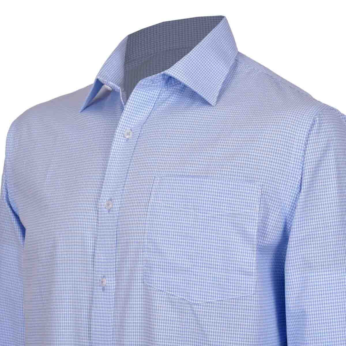 Camisa de Vestir Regular Azul Combinado Nina Ricci
