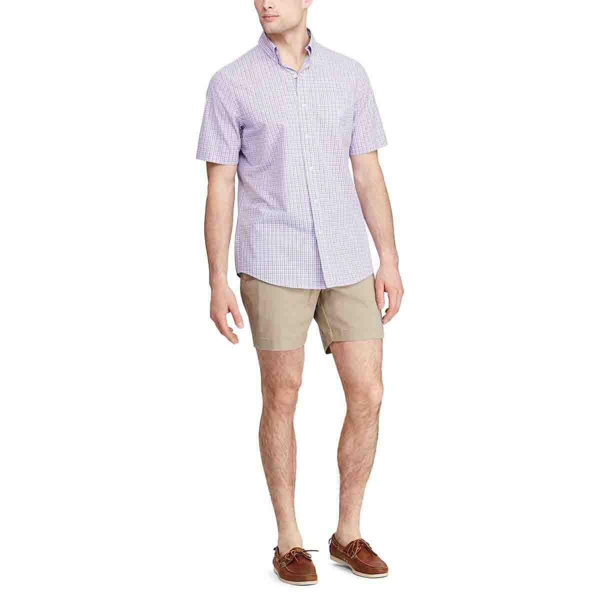 Camisa Slim Manga Corta a Cuadros Chaps