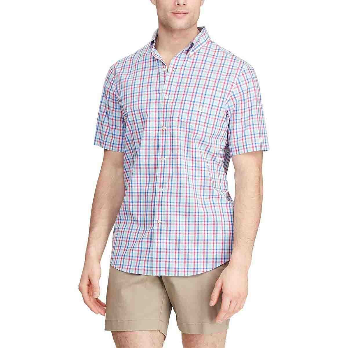 Camisa Slim Manga Corta a Cuadros Chaps para Caballero