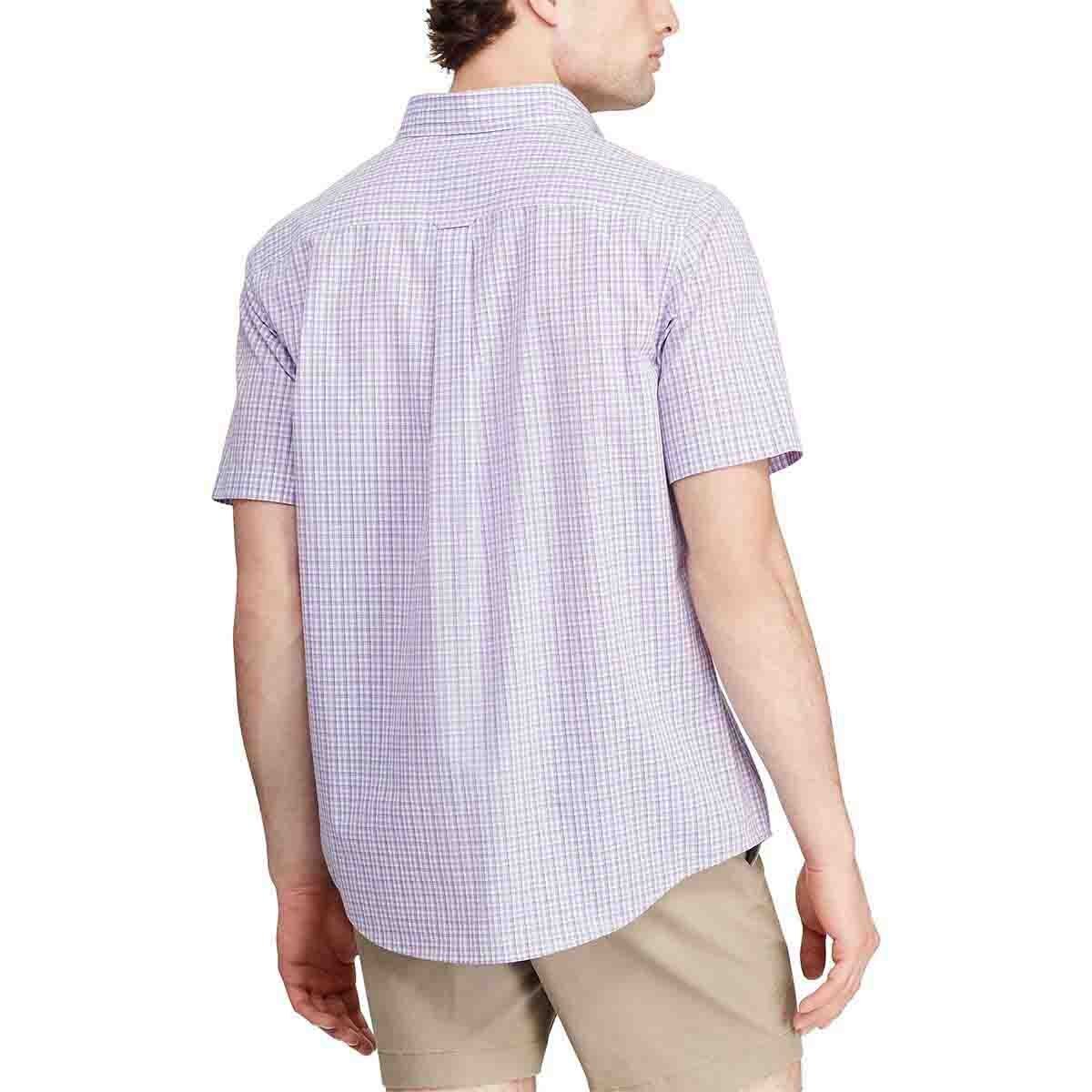 Camisa Slim Manga Corta a Cuadros Chaps para Caballero