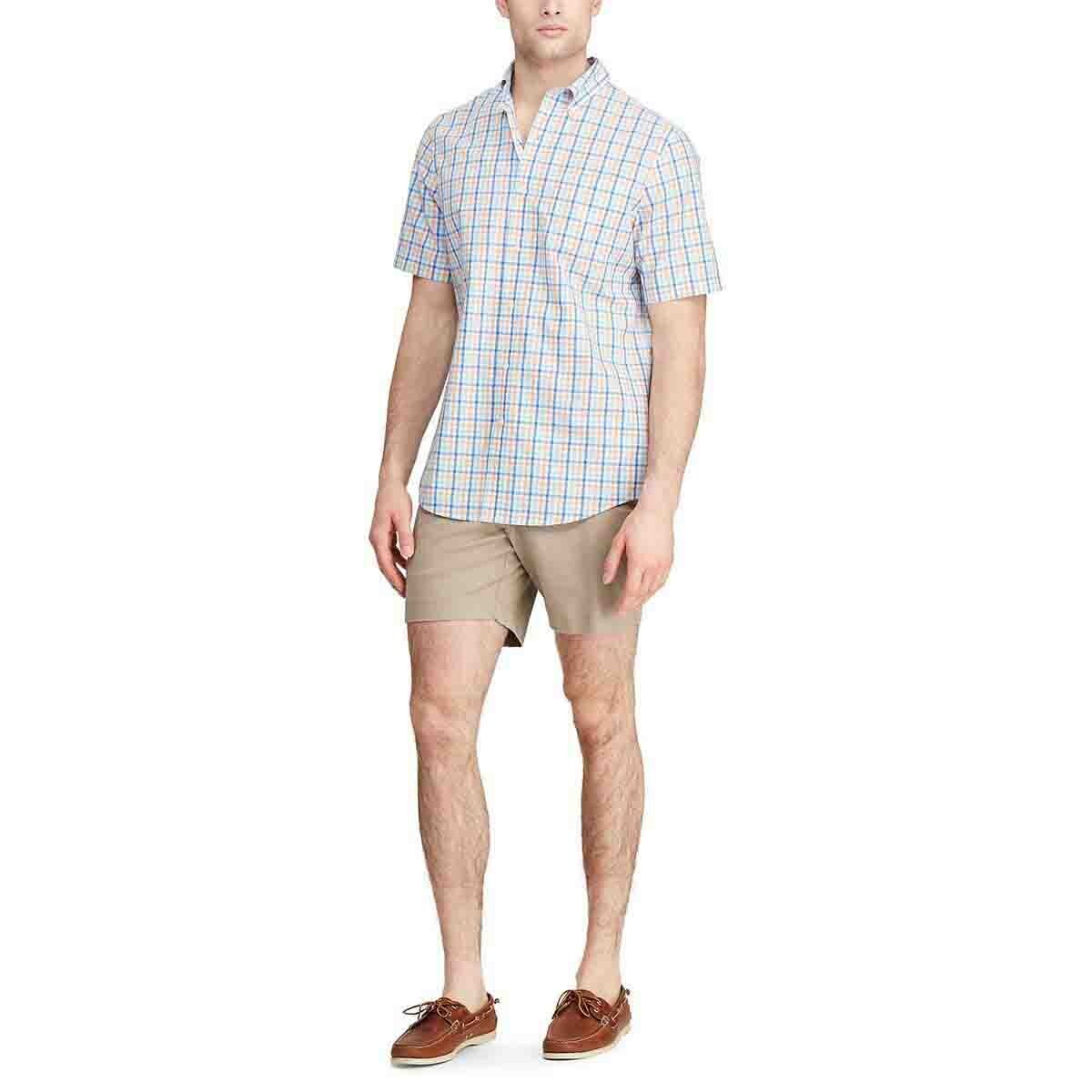 Camisa Slim Manga Corta a Cuadros Chaps para Caballero