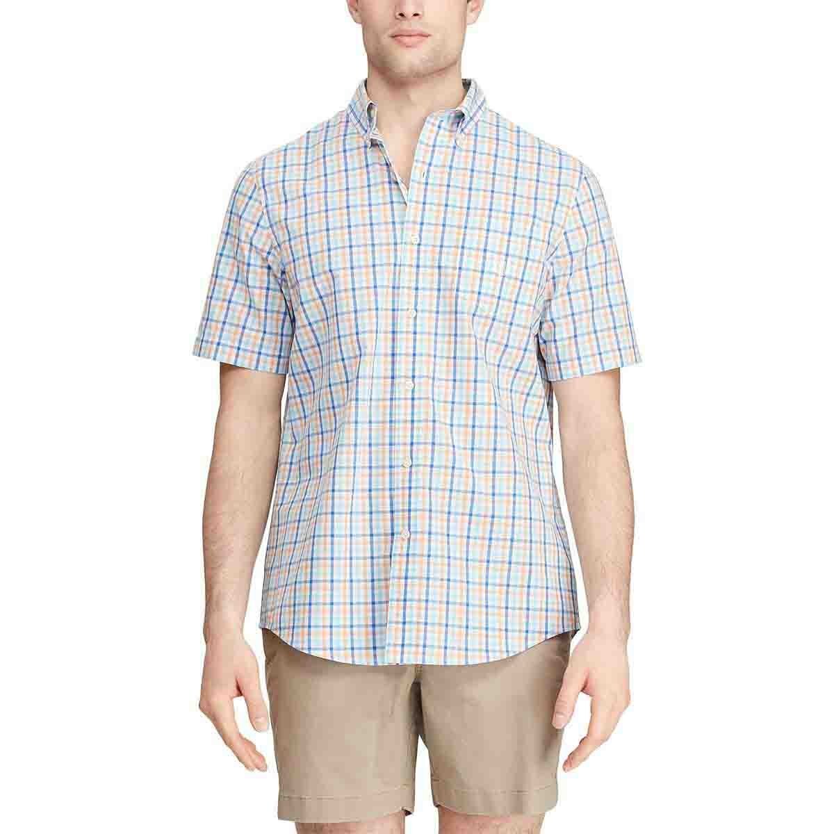 Camisa Slim Manga Corta a Cuadros Chaps para Caballero