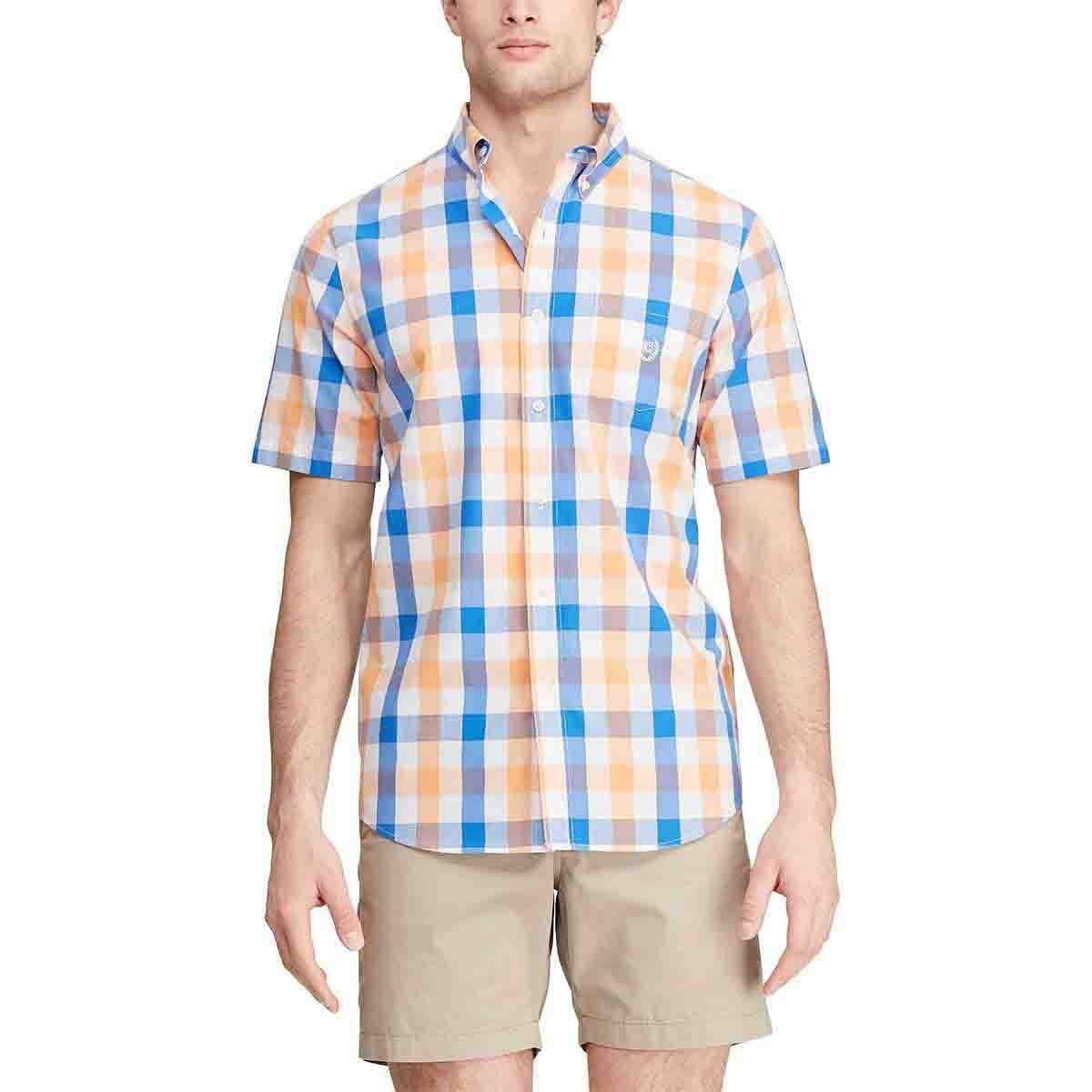 Camisa Slim Manga Corta a Cuadros Chaps para Caballero