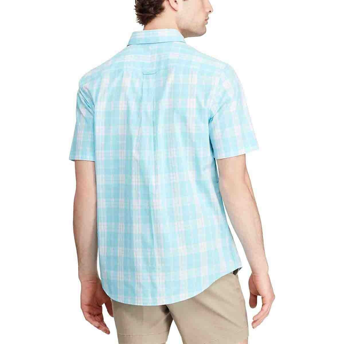 Camisa Slim Manga Corta A Cuadros Chaps Para Caballero Sears