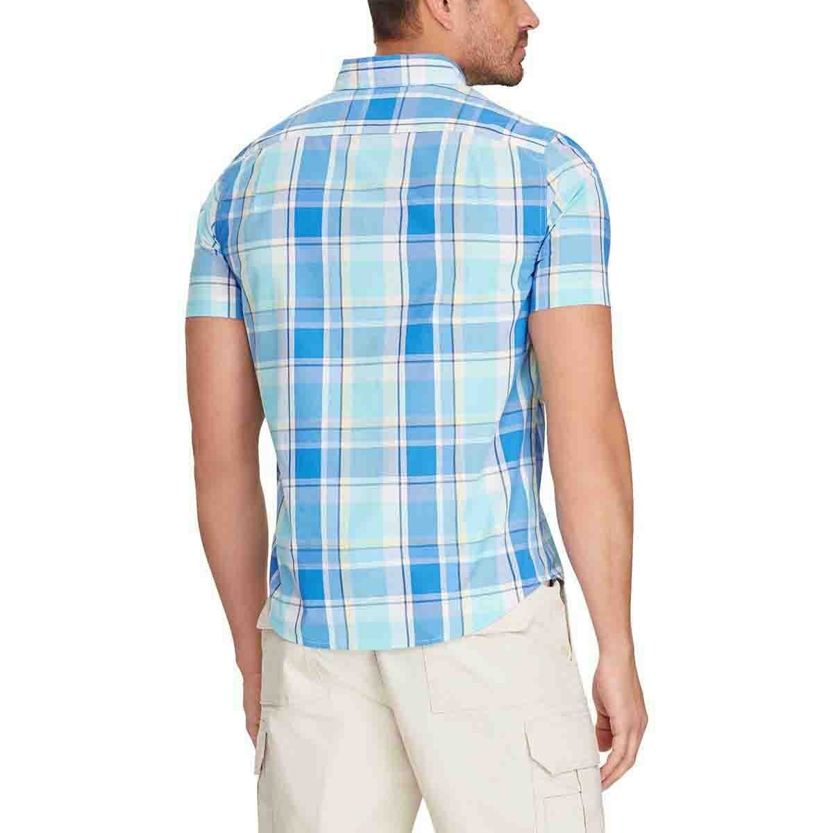 Camisa Slim Manga Corta a Cuadros Chaps para Caballero