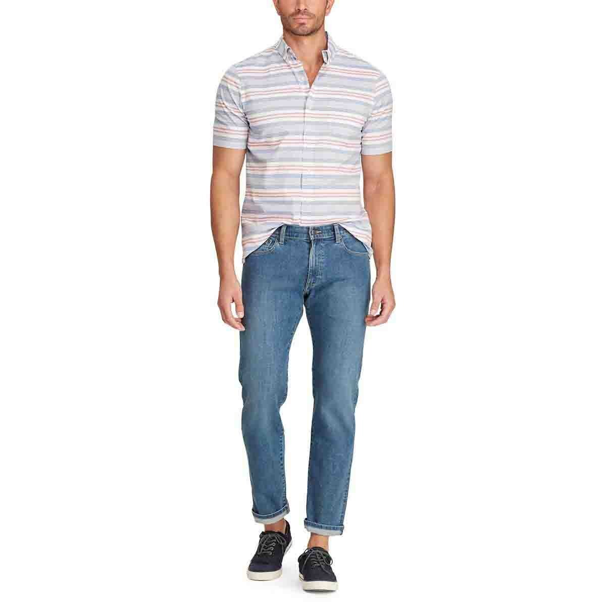 Camisa Slim Manga Corta con Diseño Chaps para Caballero