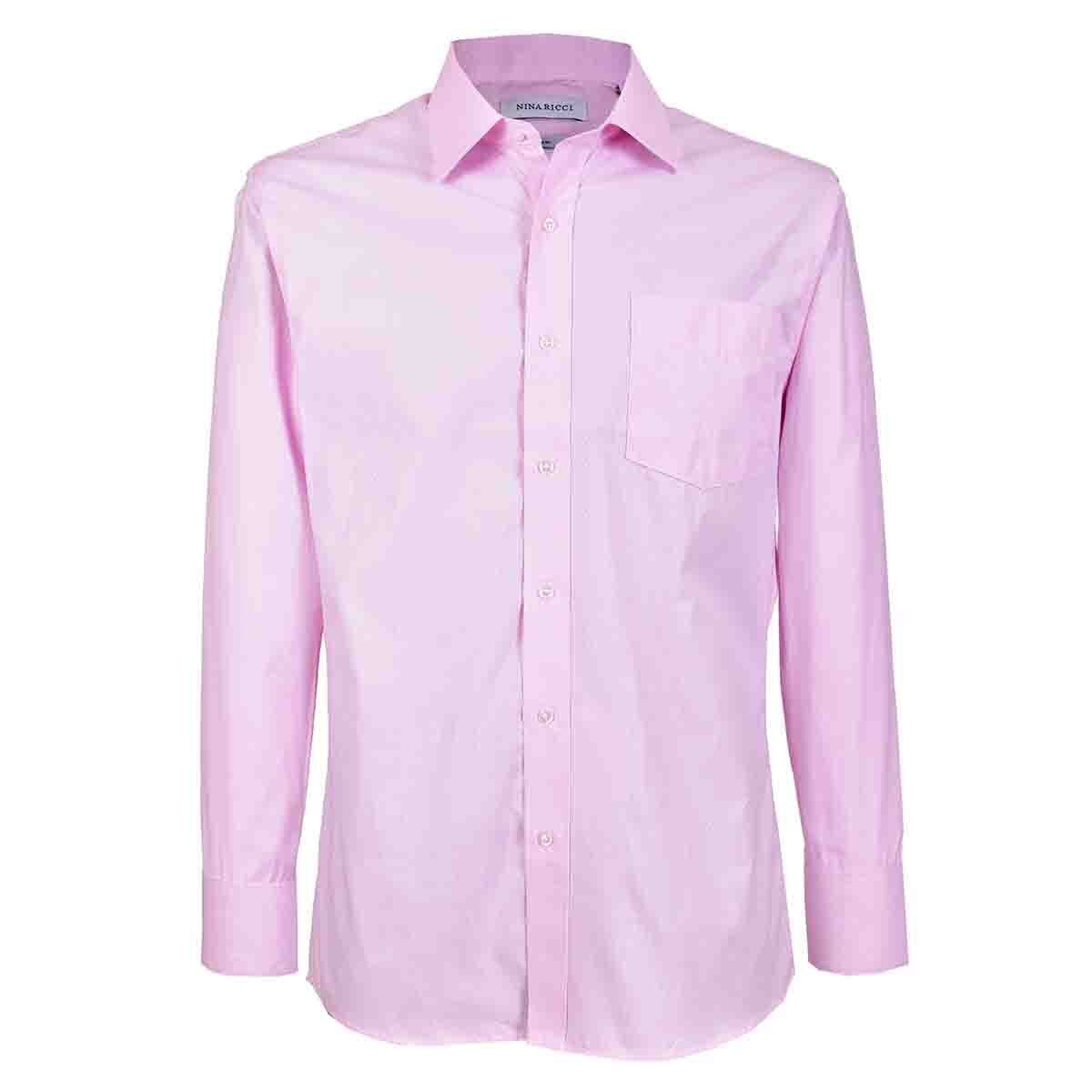 Camisa de Vestir Slim Fit Color Azul Combinado Nina Ricci