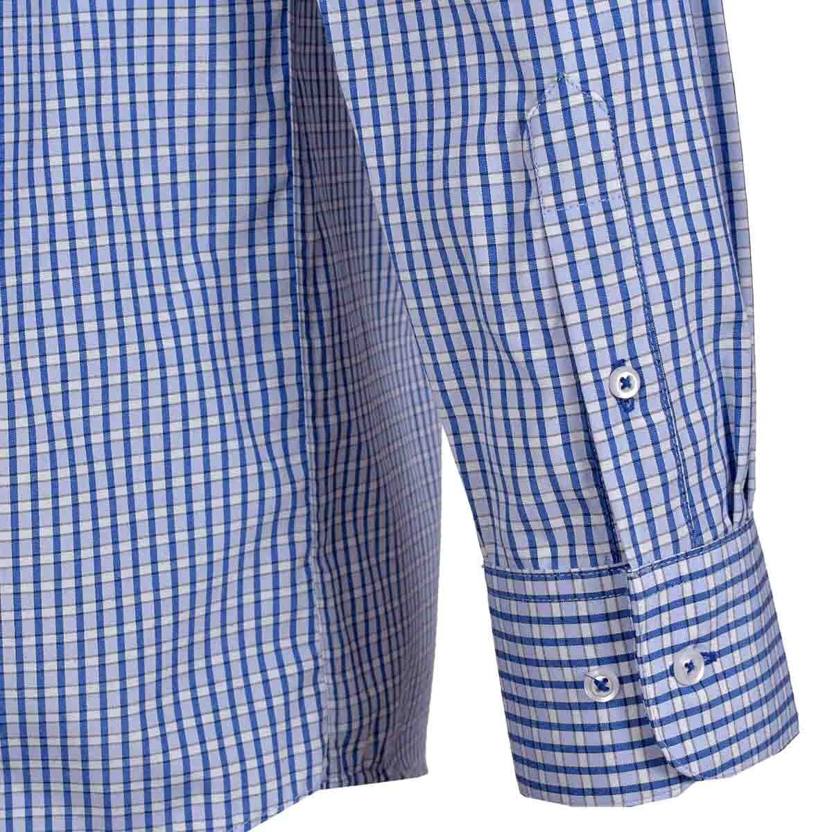 Camisa de Vestir Slim Fit Color Azul Combinado Nina Ricci