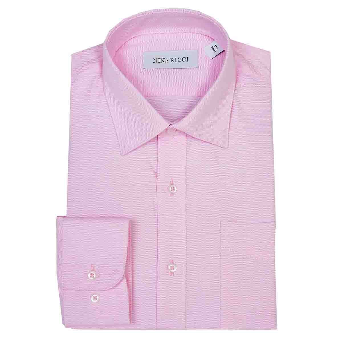 Camisa de Vestir Regular Color Rosa Nina Ricci