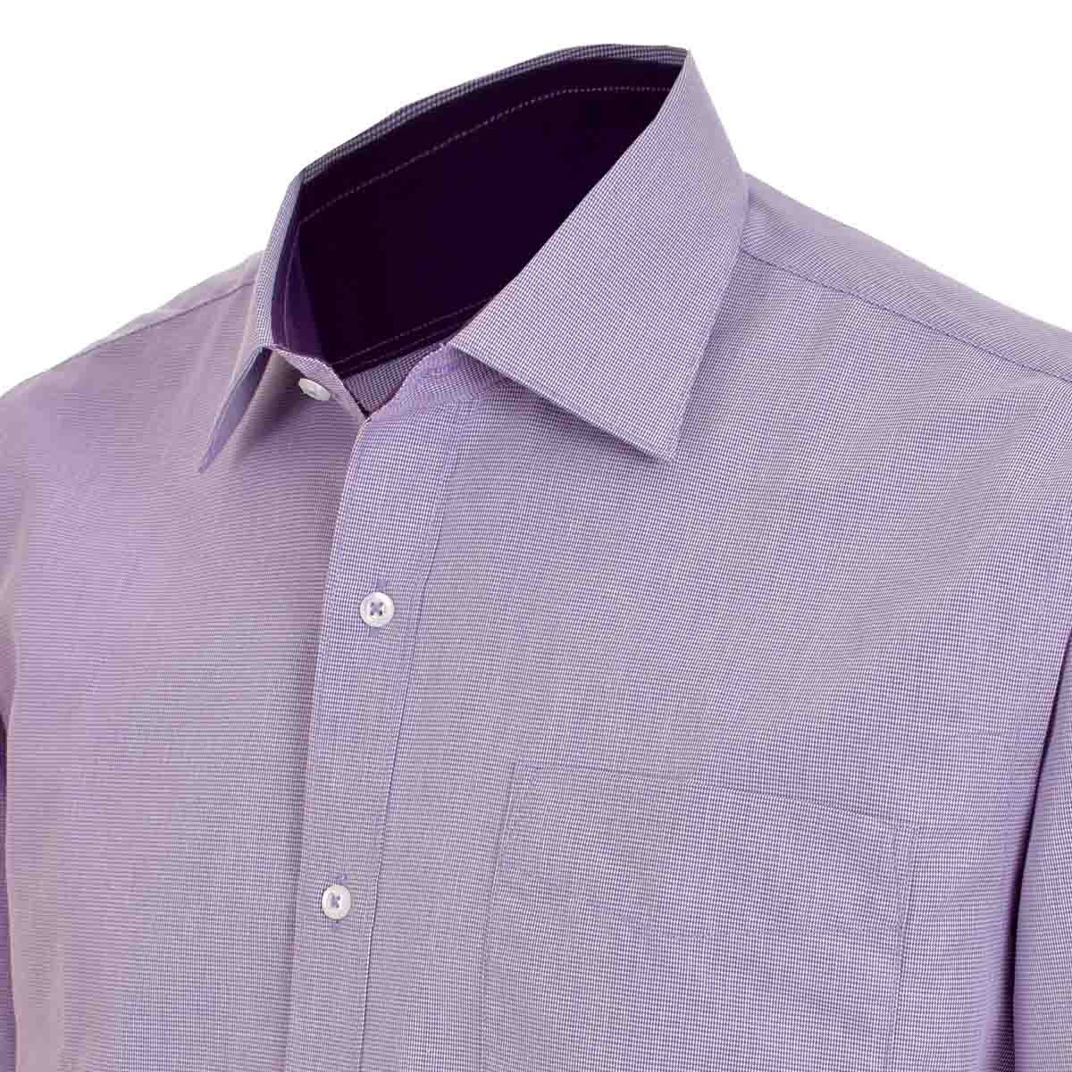 Camisa de Vestir Slim Fit Color Morado Combinado Nina Ricci