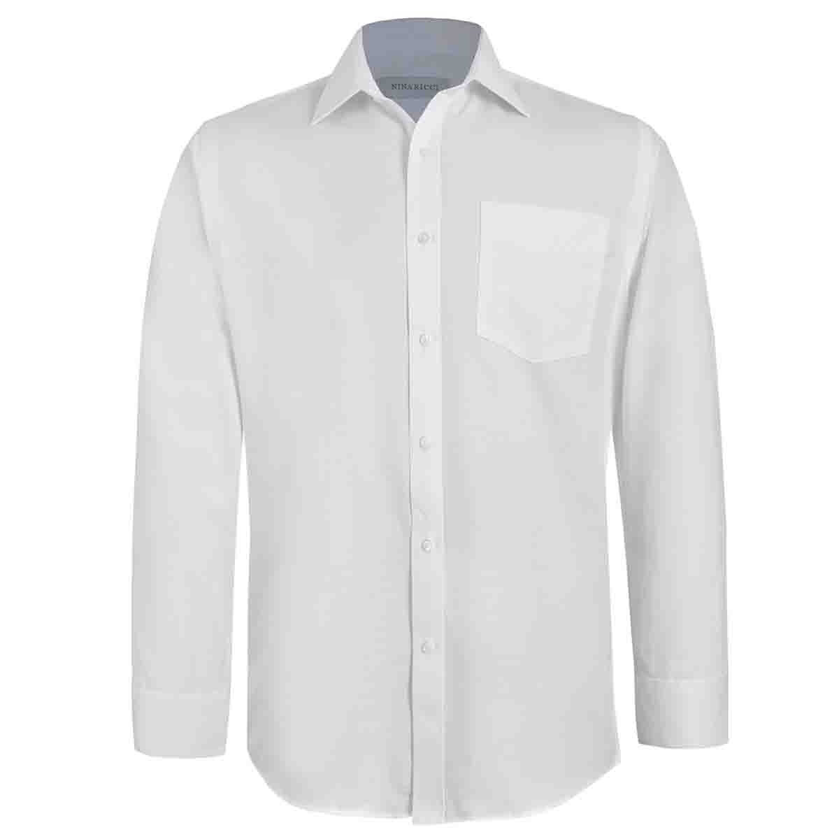 Camisa de Vestir Regular Color Blanco Nina Ricci
