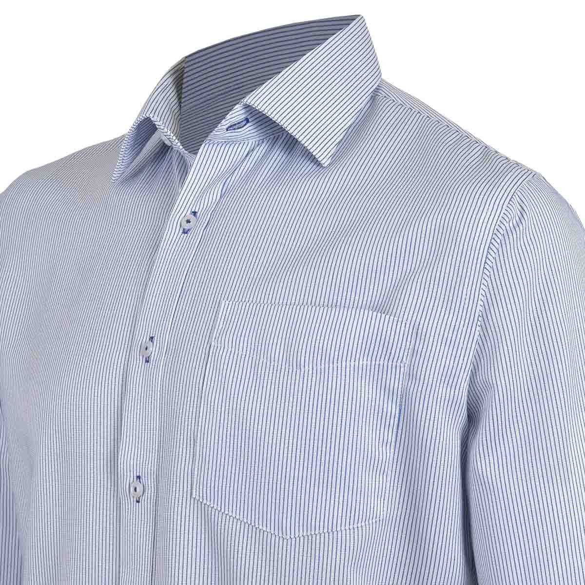 Camisa de Vestir Regular Color Azul Combinado Nina Ricci para Caballero