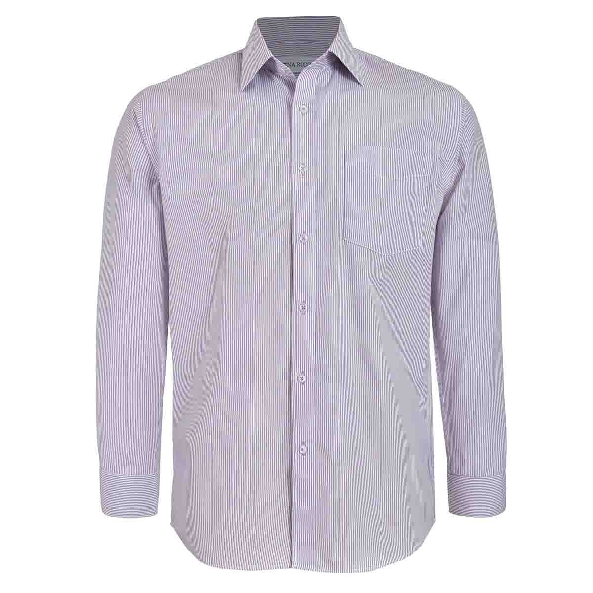 Camisa de Vestir Regular Color Morado Combinado Nina Ricci