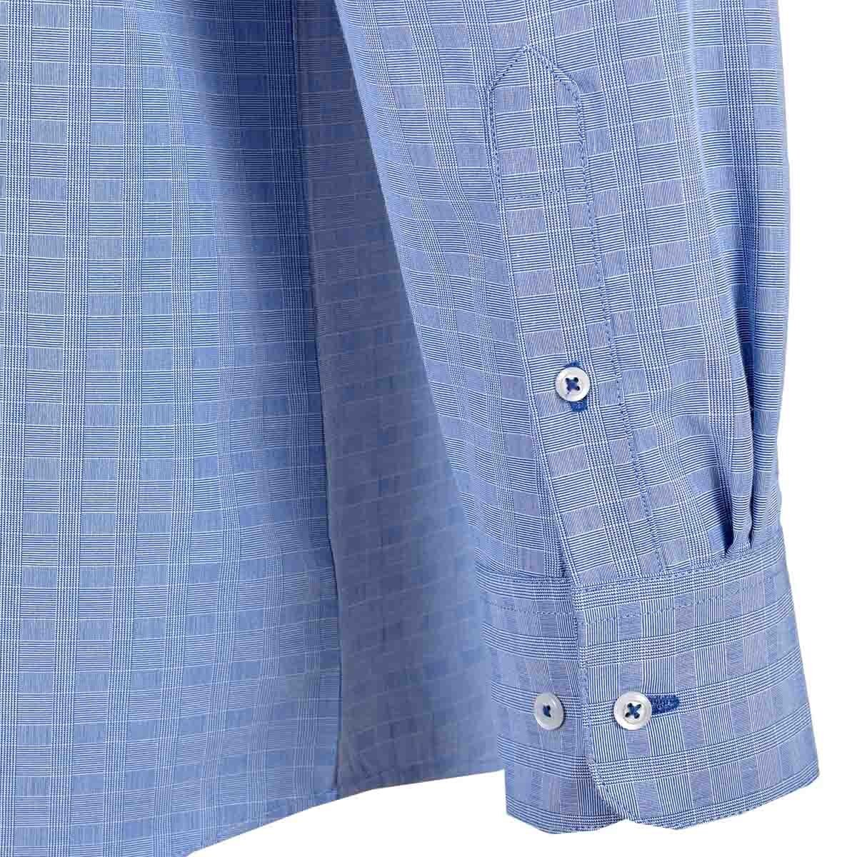 Camisa de Vestir Regular Color Azul Combinado Nina Ricci